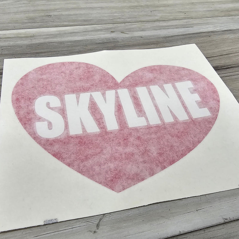Load image into Gallery viewer, Nissan Skyline Heart Racing Quarter Glass Decal PMC•S - NizmoPartsPlug