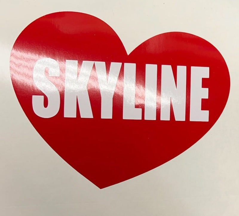 Load image into Gallery viewer, Nissan Skyline Heart Racing Quarter Glass Decal PMC•S - NizmoPartsPlug