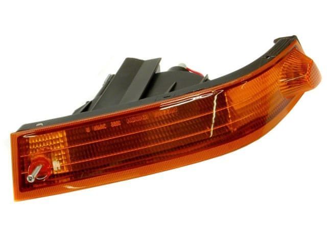Load image into Gallery viewer, Orange S14 Kouki JDM right-hand turn signal lamp assembly with black housing on a white background.