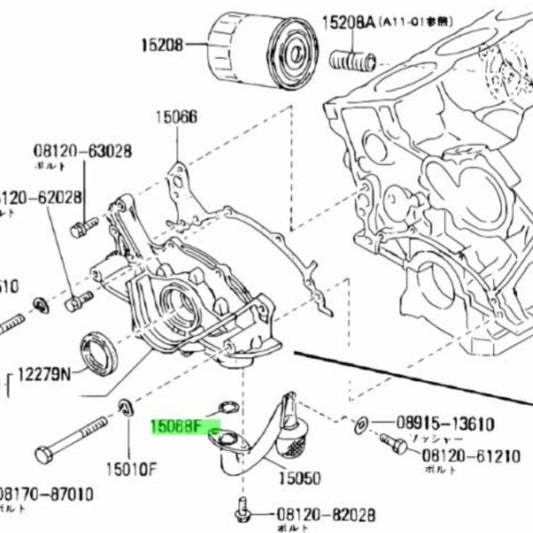 Junta tórica del filtro de aceite de Nissan
