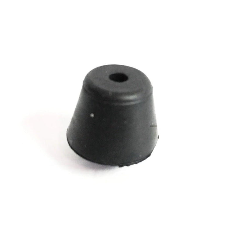 Load image into Gallery viewer, Black rubber door bumper stopper for Nissan R32 Skyline, conical shape with center hole.