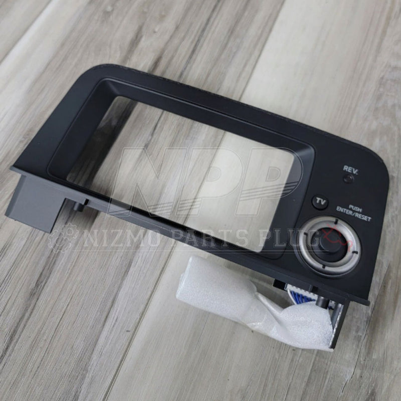 Load image into Gallery viewer, Black R34 Skyline GTR Multi Function Display controller bezel with silver dial, in excellent condition.