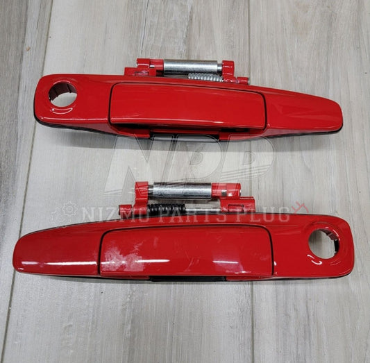 Juego de manijas de puerta delantera para Nissan R34 Skyline (AR2) en rojo activo