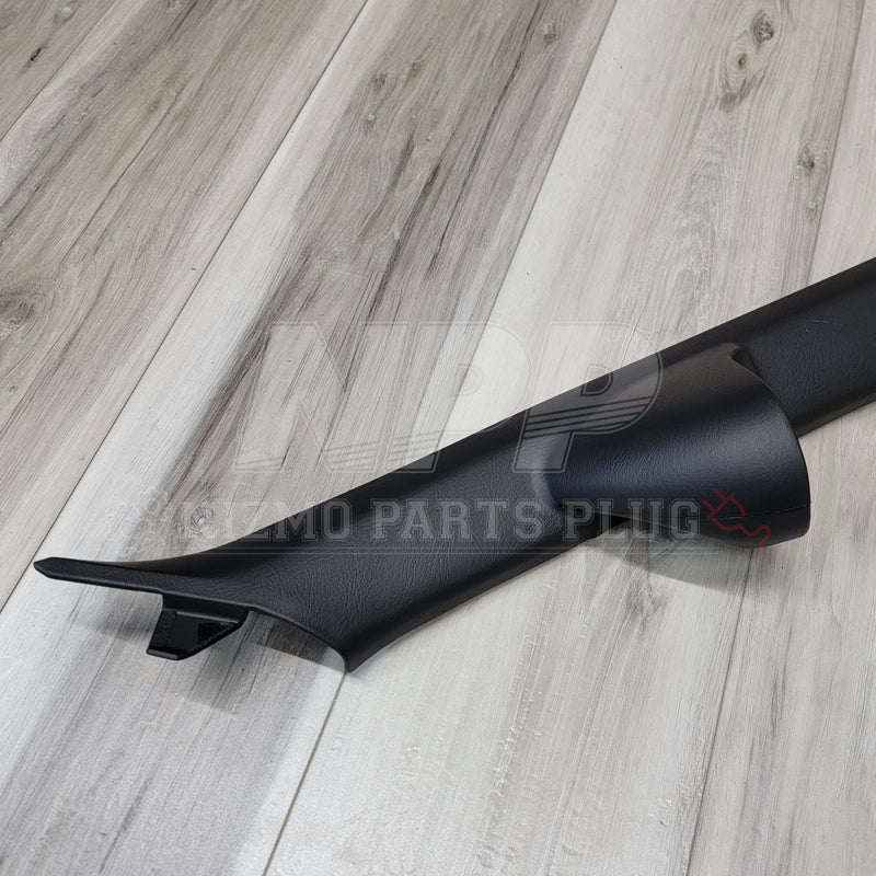Load image into Gallery viewer, Black S15 Silvia right-hand side A-pillar interior trim with an integrated boost gauge mount.