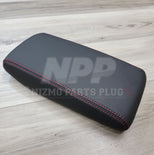 R34 Nissan Skyline GTR Red Stitch Leather Console Lid
