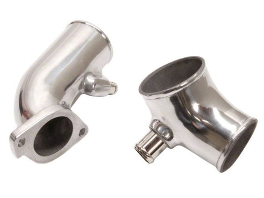 Polished aluminum intake pipes for Nissan S14/S15 SR20DET, part of HKS Racing Suction Reloaded kit.