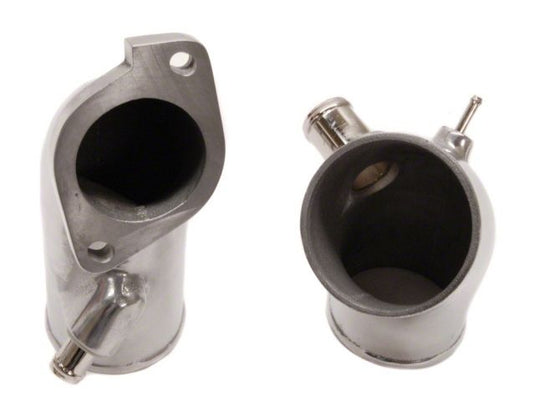 HKS intake pipe component for Nissan S14 S15 SR20DET, silver polished aluminum finish with two metal fittings.