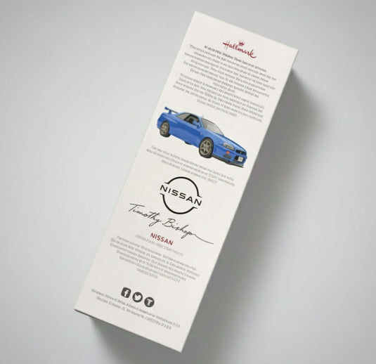 Adorno navideño de recuerdo Hallmark del Nissan Skyline GT-R R34 de 1999 - Edición limitada de metal fundido a presión
