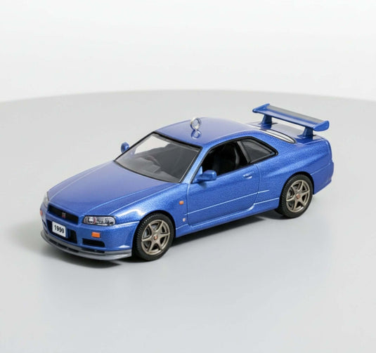 Adorno navideño de recuerdo Hallmark del Nissan Skyline GT-R R34 de 1999 - Edición limitada de metal fundido a presión