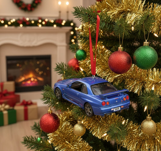 1999 Nissan Skyline GT-R R34 Hallmark Keepsake Christmas Ornament - Limited Edition Die-Cast Metal