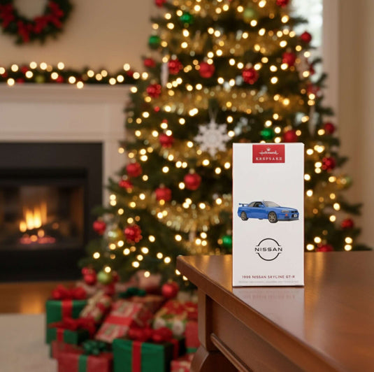 Adorno navideño de recuerdo Hallmark del Nissan Skyline GT-R R34 de 1999 - Edición limitada de metal fundido a presión