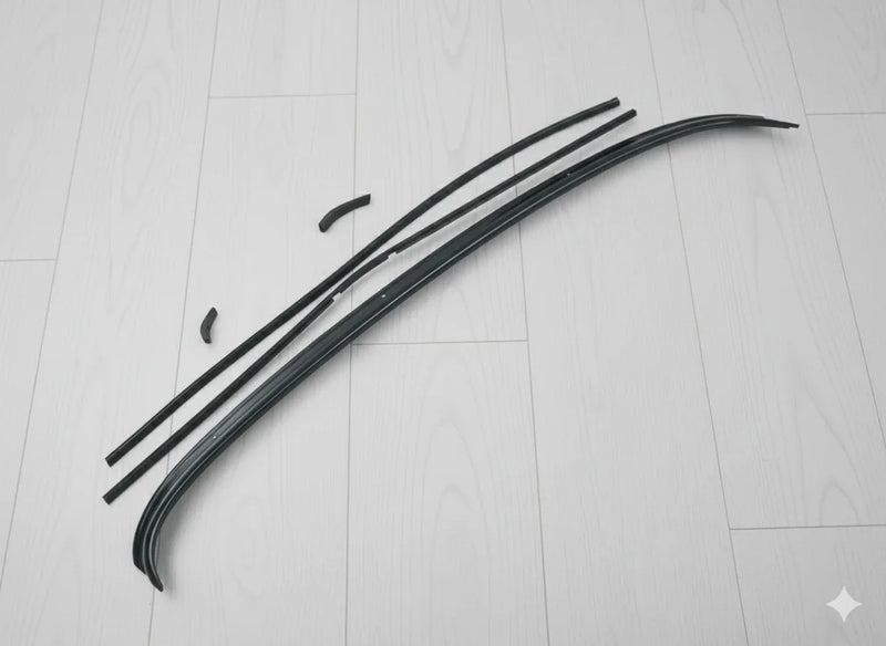 Load image into Gallery viewer, Nissan R32 Skyline Coupe Rear Windshield Molding Complete Set - NizmoPartsPlug
