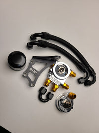 U.P.G Skyline GTR oil filter relocation kit with Greddy oil cooler adapter