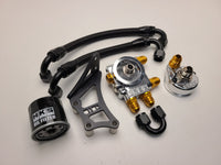 U.P.G Skyline GTR oil filter relocation kit with Greddy oil cooler adapter
