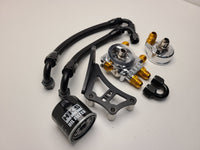 U.P.G Skyline GTR oil filter relocation kit with Greddy oil cooler adapter