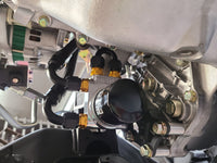 U.P.G Skyline GTR oil filter relocation kit with Greddy oil cooler adapter