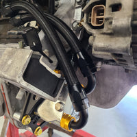 U.P.G Skyline GTR oil filter relocation kit with Greddy oil cooler adapter with Taarks block adapter