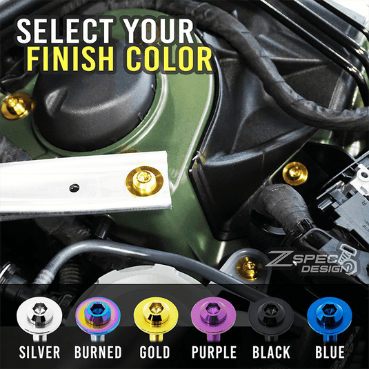 ZSPEC Dress Up Bolts® Fastener Kit, Door Jams Area for Nissan 240SX S13 (& Silvia), Titanium