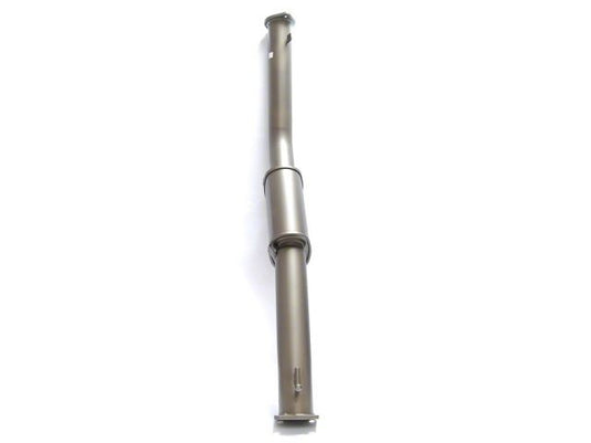 HKS Hi-Power 85mm mid-pipe for S14 240SX/Silvia. Grey metallic finish, clean condition, centered resonator.