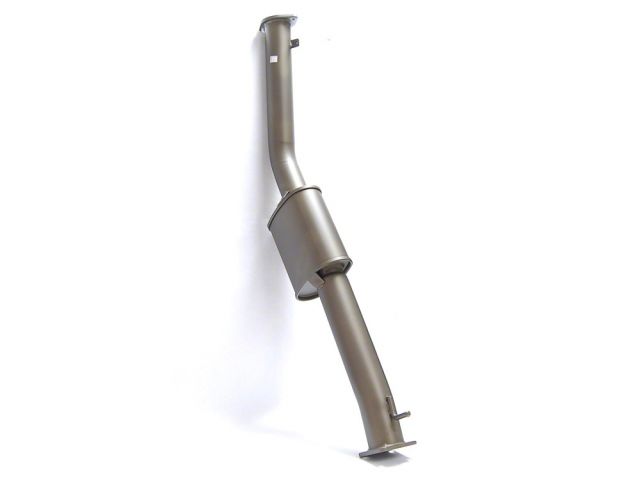 Load image into Gallery viewer, HKS Hi-Power 85mm exhaust mid-pipe for S14 240SX. Silver metallic finish, clean condition.
