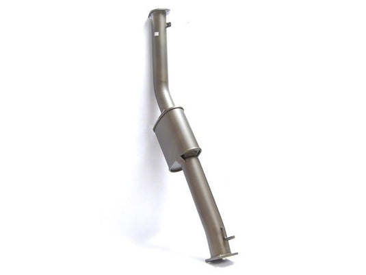 HKS Hi-Power 85mm exhaust mid-pipe for S14 240SX. Silver metallic finish, clean condition.