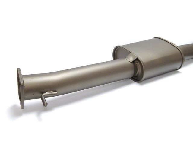 Load image into Gallery viewer, HKS Hi-Power 85mm exhaust for S14. Matte grey metallic finish, clean stainless steel pipe and resonator section.

