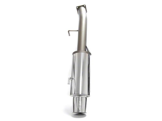 HKS Hi-Power 85mm exhaust for S14. Polished stainless steel finish. Excellent condition on a white background.