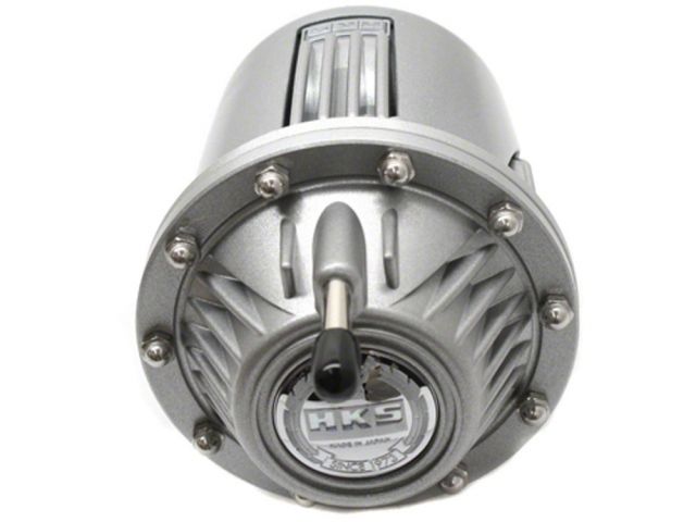 Load image into Gallery viewer, Silver HKS SSQV4 universal blow-off valve, featuring a circular metallic design with logo.
