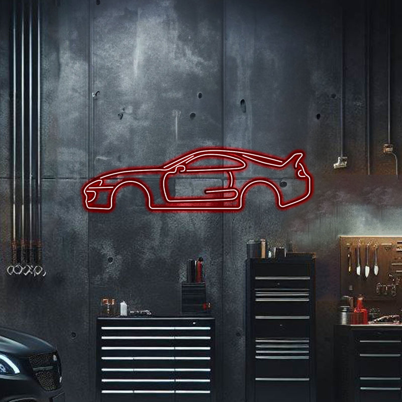 ギャラリービューアに画像をロードする, Supra MK4 Metal Neon Car Wall Art - MTN0046
