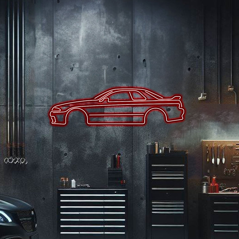 Cargue la imagen en el visor de la galería, Skyline GT-R R32 Metal Neon Car Wall Art - MTN0035
