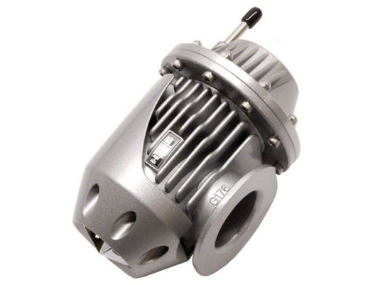 Silver HKS Super Sequential Blow Off Valve (SSQV) universal kit for turbo engines. Clean, metallic finned finish.