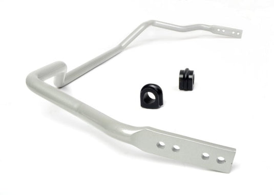 Whiteline 24mm adjustable silver front sway bar with black bushings for R33 Nissan Skyline GTS.