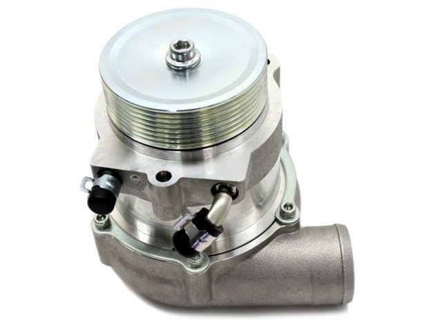 Load image into Gallery viewer, HKS GT supercharger unit for Nissan 350Z VQ35DE. New silver aluminum centrifugal supercharger with pulley.
