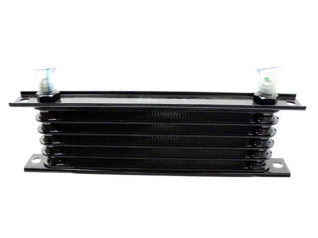 Load image into Gallery viewer, HKS oil cooler core for Nissan 350Z VQ35DE, black finish, new condition with protective end caps.
