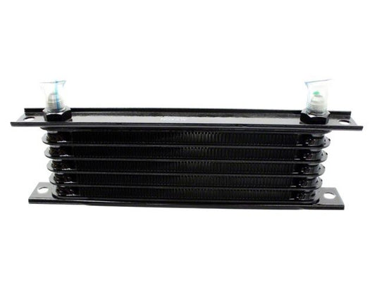 HKS oil cooler core for Nissan 350Z VQ35DE, black finish, new condition with protective end caps.