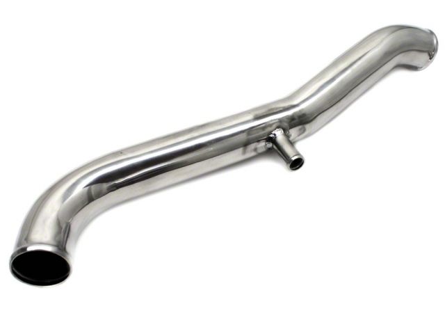 Load image into Gallery viewer, Polished stainless steel intake pipe for HKS GT Supercharger kit on Nissan 350Z VQ35DE.
