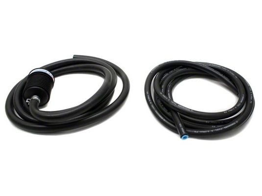 HKS GT Supercharger hoses and reservoir for Nissan 350Z VQ35DE. New black rubber lines and oil reservoir.