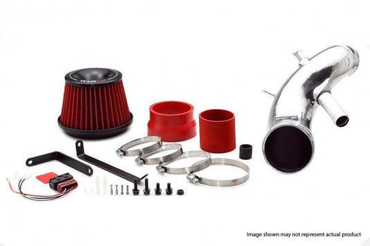 APEXi Super Suction kit for Nissan Skyline BCNR33/BNR34, featuring a red air filter, silver pipe, and hardware.