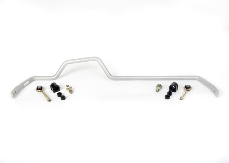 ギャラリービューアに画像をロードする, Silver 24mm adjustable rear sway bar for Nissan Skyline R32 GTR, includes bushings and hardware.
