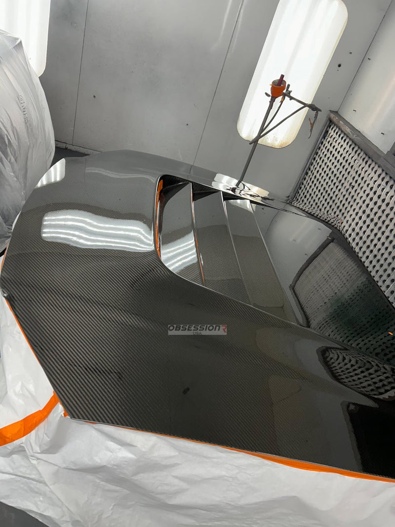 Load image into Gallery viewer, MUSE JAPAN x BENETEC BNR34 GTR DRY CARBON HOOD ASSEMBLY R-TUNE
