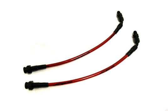 Agency Power red steel braided rear brake lines for Nissan 240SX to 300ZX conversion. New condition.