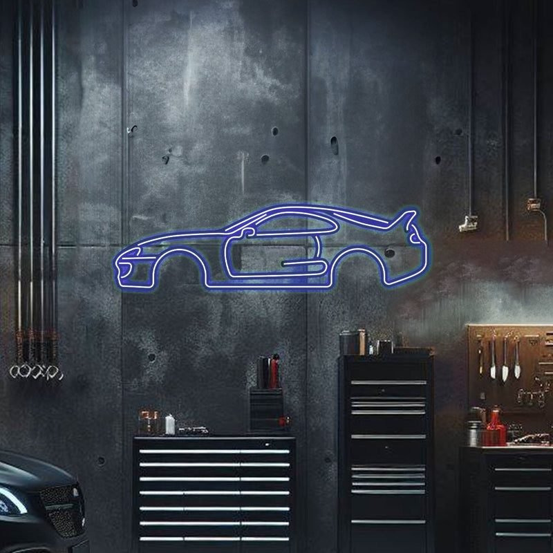 ギャラリービューアに画像をロードする, Supra MK4 Metal Neon Car Wall Art - MTN0046

