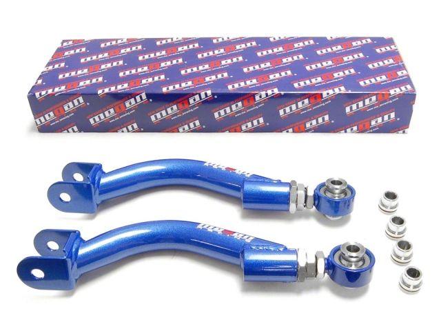 Load image into Gallery viewer, Megan Racing blue adjustable rear upper control arms for Nissan 240SX S14, new in box with hardware.
