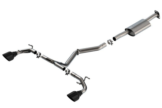 Borla 22-23 Subaru BRZ/Toyota GR86 2.4L RWD AT/MT S-Type Catback Exhaust - Black Chrome Tips 140909BC