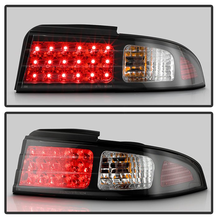 Load image into Gallery viewer, Spyder Nissan 240SX 95-98 LED Tail Lights Black ALT-YD-N240SX95-LED-BK 5006622
