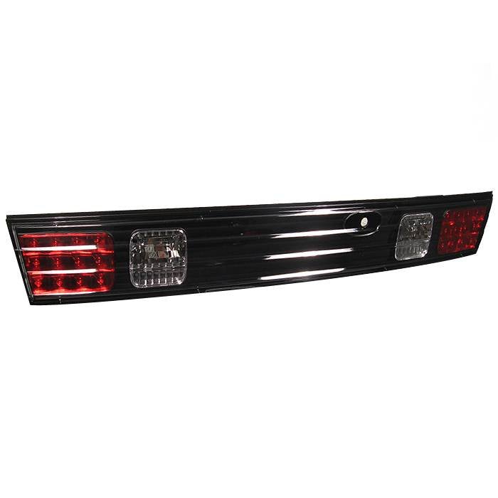 Load image into Gallery viewer, Spyder LED trunk tail light for 95-96 Nissan 240SX (S14), black housing with red and clear lenses.
