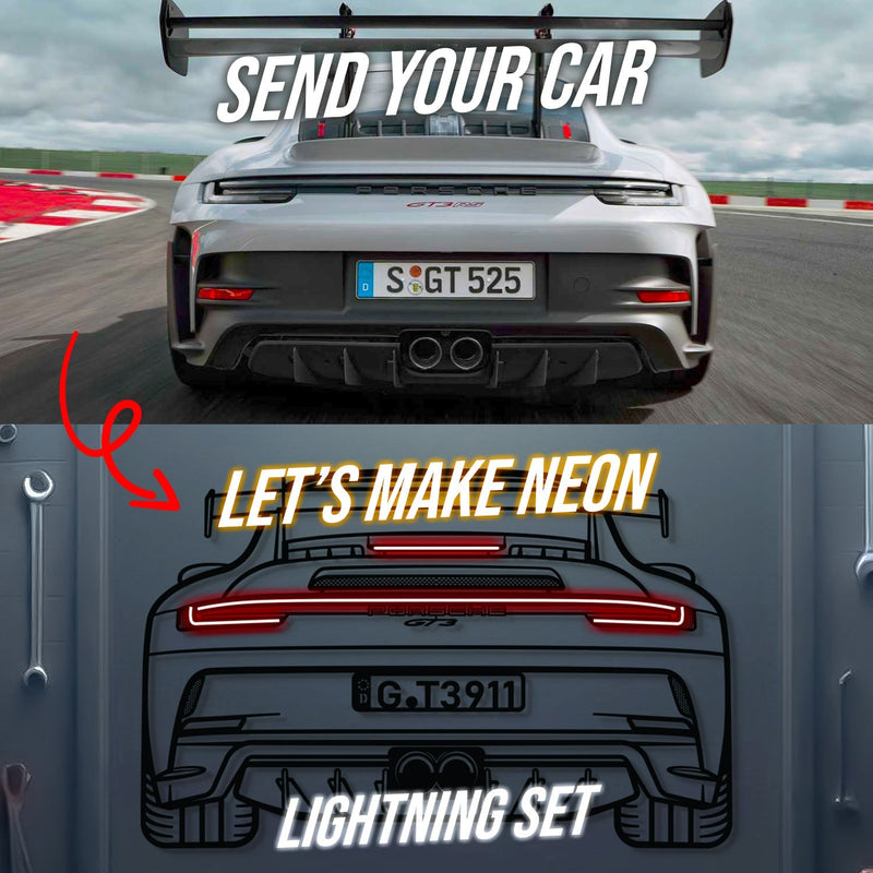 ギャラリービューアに画像をロードする, Your Personalized Metal Neon Car Wall Art - MTN0112
