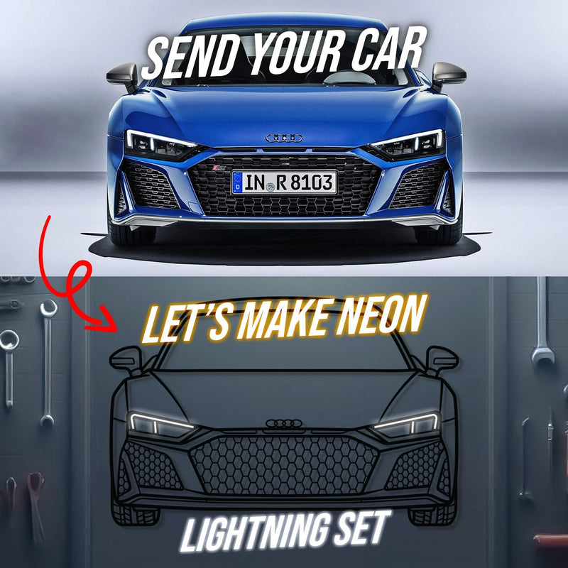 ギャラリービューアに画像をロードする, Your Personalized Metal Neon Car Wall Art - MTN0112
