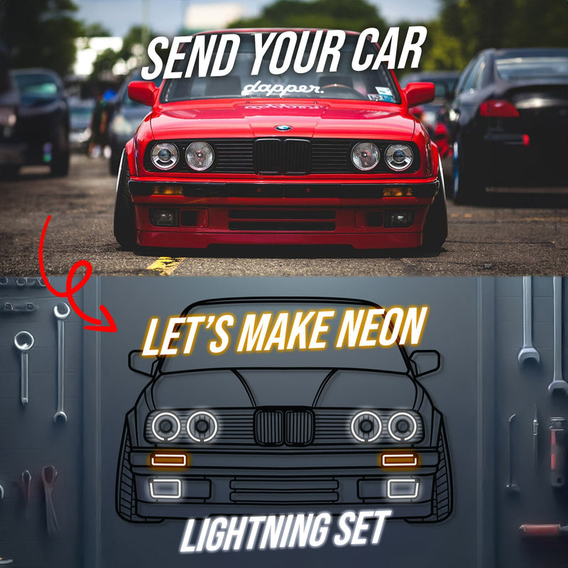ギャラリービューアに画像をロードする, Your Personalized Metal Neon Car Wall Art - MTN0112
