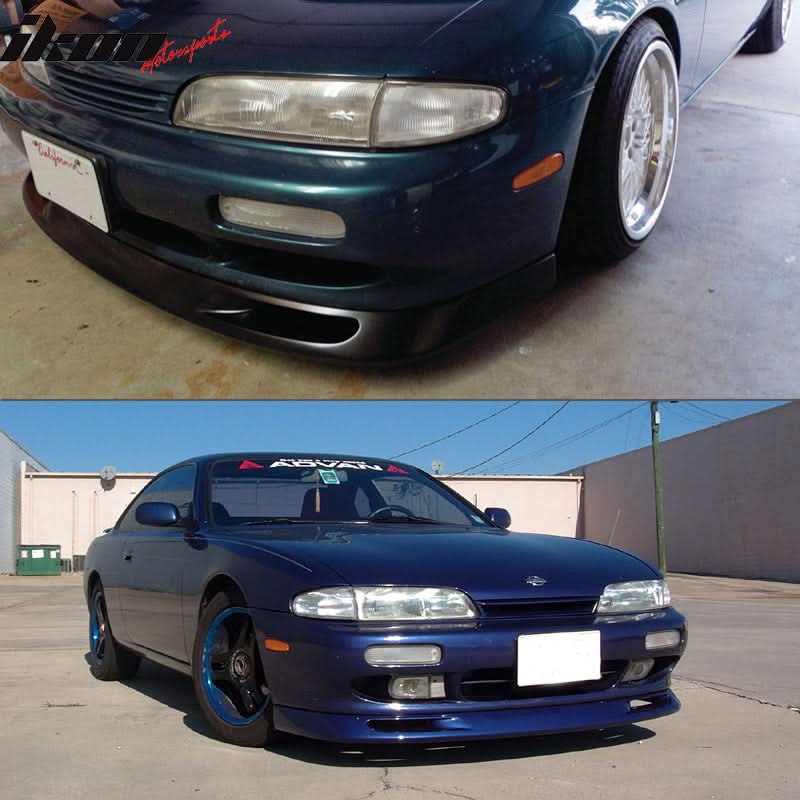 Load image into Gallery viewer, 1995-1996 Nissan 240SX GR Style Unpainted Black Front Bumper Lip PU
